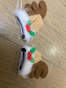 【トナカイ】ヘアピン　クリスマス サンタクロース ハンドメイド