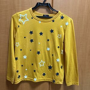 コムサ。140、150,。黄色星。長袖Tシャツ。