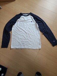 Champion チャンピオン 長袖Tシャツ M ブラック×ホワイト ロンT