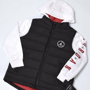 未使用 JORDAN ジョーダン 中綿 レイヤード ジャケット ジュニア (104〜110) ボーイズ 子供 キッズ パーカー