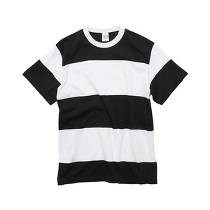 5625-01 5.6オンス ボーダーTシャツ ブラック／ホワイト（１５.0ｃｍピッチ）Sサイズ ユナイテッドアスレ UnitedAthle 最安 送料無料