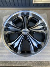 美品 M'zSPEEDアルミホイール4本Juno dejave 20×8.5 +40 HB73 PCD114.3 5H ブラックポリッシュ 30系アルファードヴェルファイア 等に_画像3