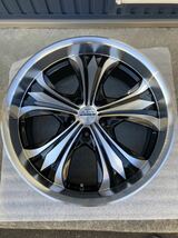 美品 M'zSPEEDアルミホイール4本Juno dejave 20×8.5 +40 HB73 PCD114.3 5H ブラックポリッシュ 30系アルファードヴェルファイア 等に_画像5