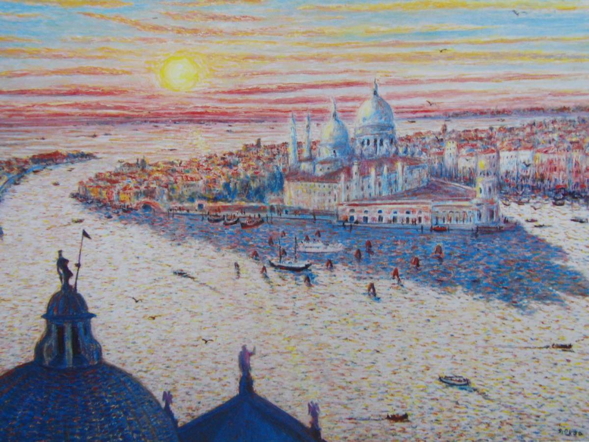 Ikuo Shimada Sun of Venice, From a rare framed art book, Brand new high quality framed, Good condition, free shipping, marin, painting, oil painting, Nature, Landscape painting