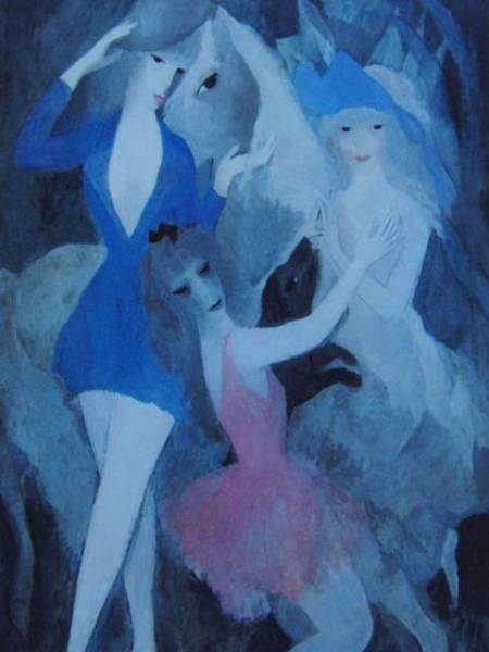 Marie Laurencin, spanish dancers, From a rare framed art book, Brand new high quality framed, Good condition, free shipping, choco, painting, oil painting, portrait