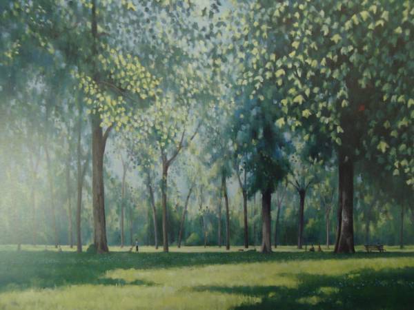 View of Irie, Sunday in the Forest, From a rare collection of framing art, Brand new with high-quality frame, In good condition, free shipping, choco, Painting, Oil painting, Portraits