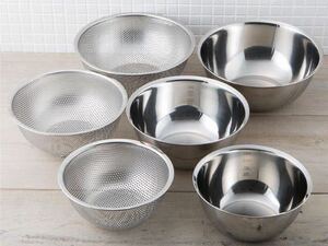  stainless steel bowl mixing bowl cookware stainless steel ball The ru. seal KAI unused punching bowl 6 point set!