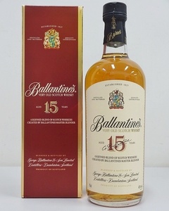 936□古酒 Ballantine's/バランタイン VERY OLD SCOTCH WHISKY/スコッチ ウイスキー 15年 750ml 43％ 箱付 未開栓