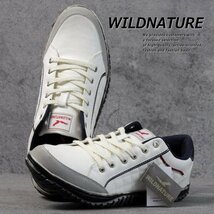 【Vintage加工が超COOL】 スニーカー シューズ メンズ Vintage FAKEレザー カジュアル WILDNATURE 2798 ホワイト 26.0cm / 新品_画像1