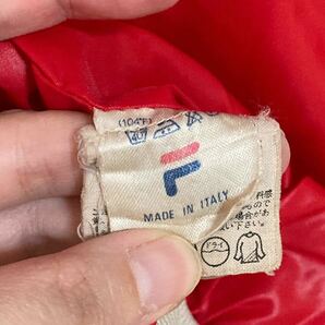 希少 70's 80's イタリア製 VINTAGE FILA フィラ ベロア 中綿 ロールネック トラックジャケット ブルゾン size.36(S) トリコ Made in Italyの画像9