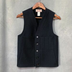 アメリカ製 FILSON フィルソン 品番.20 MACKINAW WOOL VEST マッキーノ ウール ベスト メンズ size.36 (S) ブラック 無地 Made in USA