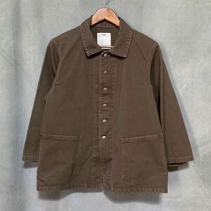 希少 archive visvim ヴィズヴィム BUCKY COVERALL (DMGD CHINO) バッキー カバーオール 6ボタン ジャケット size.1 (S) ブラウン