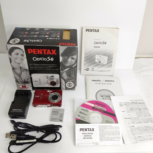 PENTAX Optio S6 WINERED　美品　デジタルカメラペンタックス