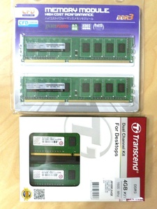 PC3-12800(DDR3-1600) 2Gメモリ×4枚【未使用】