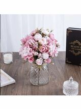 ピンクバラ造花 ガラス花瓶付き LEDムードライト インテリア飾りテーブルのセン_画像5