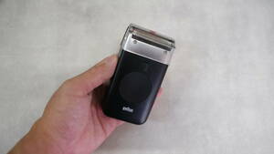 BRAUN Brown used shaver case attaching ( zipper damage ) black Vintage retro antique operation possible!