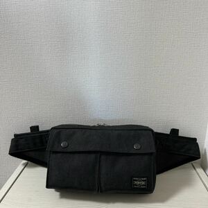 【大幅値下げ】【新品同様】定価30800円　PORTER ポーター スモーキー SMOKY ボディバッグ 592-07507 ブラック　黒　ウエストバッグ