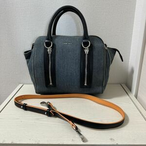 【美品】DIESEL ディーゼル 2way トートバッグ　デニム×レザー　ハンドバッグ