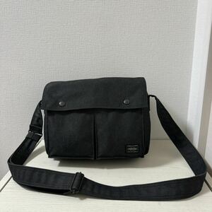 【美品】PORTER ポーター ショルダーバッグ SMOKY スモーキー ブラック　黒　592-06582