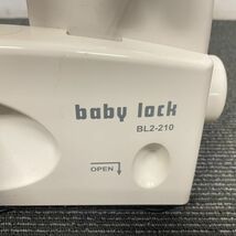 E401-K51-380 JUKI ジューキ baby lock ベビーロック BL2-210 ロックミシン 裁縫 ハンドメイド フットコントローラー付き 通電/針運動OK ⑦_画像2