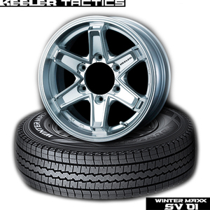 キャラバン｜ダンロップWINTER MAXX SV01 & KEELER TACTICS｜195/80R15 105/107L｜スタッドレスタイヤ & ホイール4本セット