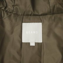 極美品 BEAMS ビームス PRIMALOFT ウールライク モッズコート ブラウン チェック XL 中綿入り ロング丈 メンズ プリマロフト_画像5