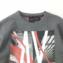 相場価格￥25,920- 極美品 ジョルジオ・アルマーニ A/X ARMANI EXCHANGE 6YZM92 メッシュ切替 ロゴプリント スウェットシャツ S トレーナー_画像2