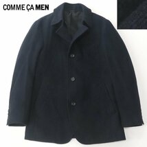 相場価格￥64,900- 極美品 COMME CA MEN コムサメン 07-10WW10 秋冬 ウールブレンド ジャケットコート 濃紺 ネイビー M メンズ_画像1