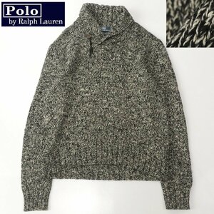 相場価格￥40,890- 美品 POLO BY RALPH LAUREN ラルフローレン コットンニット クロスマフラーカラー セーター XL プルオーバー-