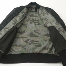 相場価格￥20,080- 美品 ALPHA INDUSTRIES アルファ TYPE L-2A フライトジャケット カモフラ柄 黒 ブラック M ブルゾン MA-1 迷彩_画像4