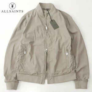 定価￥33,000- 新品タグ付き ALL SAINTS オールセインツ MJ042W BASSETT BOMBER ボンバージャケット ベージュ S ブルゾン メンズ