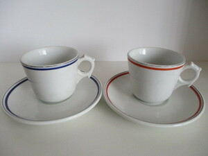 ♪フランス製　コーヒーカップ＊ペア　PORCELAINE　 D’AUTEUIL　ビンテージ