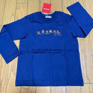 SALE prompt decision new goods Miki House long sleeve T shirt 110 navy 