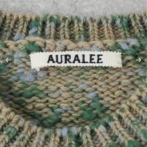 新品 AURALEE オーラリー WOOL MIX COLOR SLUB YARN KNIT PO ニット セーター MIX KHAKI カーキ ベージュ サイズ：3_画像5