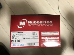 未使用品 ミドリ安全 MIDORI RT110 25.5ｃｍ EEE 安全靴 ブラック 作業靴