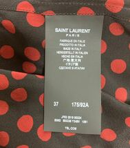 新品 未使用 サンローランパリ メンズ 半袖シャツ S〜M サイズ SAINT LAURENT PARIS イタリア製 水玉 プルオーバー ポロシャツ シャツ_画像4