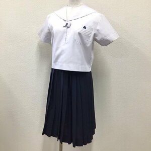 O80/(中古) 兵庫県 松陽中学校 セーラー服 上下セット /M/W62/丈62/セーラー/夏スカート/半袖/夏服/中学校/高校/女子学生/制服/学生服