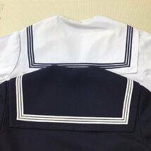 O135/(中古)兵庫県 稲美中学校 女子制服4点 /旧制服/M/W66/セーラー/スカート/夏服/冬服/紺/白/稲美制服組合/女子学生/制服/学生服_画像5