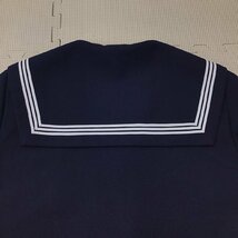 O183/(中古)兵庫県 氷丘中学校 女子制服2点 /旧制服/12/W62～68/丈61/冬セーラー/冬スカート/白3本ライン/しもかわ/松原屋/紺/冬服/学生服_画像5