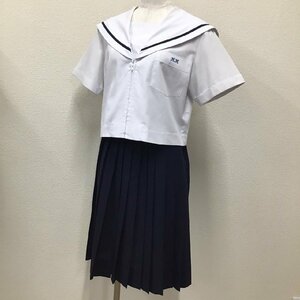 O185/(中古)兵庫県 加古川北高校 女子制服2点 /S/W63/丈60/セーラー/夏スカート/紺1本ライン/NIKKE/半袖/夏服/夏用/中学校/高校/学生服