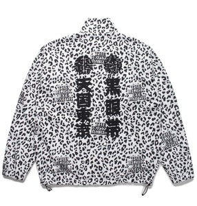 WACKO MARIA x Black Eye Patch LEOPARD TRACK JACKET ワコマリア ブラックアイパッチ レオパード トラックジャケット L 白