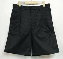 WACKO MARIA ワコマリア x Dickies ディッキーズ ２タック ショートパンツ S 黒 DOUBLE PLEATED SHORT TROUSERS_画像3