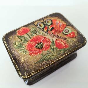 Art hand Auction [PAL016] Russia, Handmade miniature painting lacquer box (HORUI), Handmade items, interior, miscellaneous goods, ornament, object