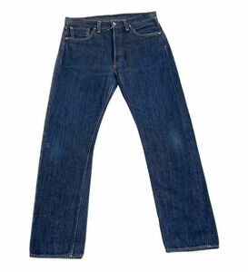 2003年 日本製 リーバイス LEVI'S LVC 47501 -0017 501XX 革パッチ 色濃い 裾チェーンステッチ 表記W36L36 実寸85L84 [k-0183]