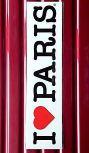 I LOVE PARIS ステッカー 30.6x7.6cm Lサイズ 白 パリ フランス 新品 日本未発売 送料無料★