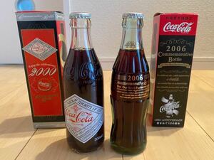 コカ・コーラ　2000年記念ボトル 300ml、2006年ボトル 120周年記念　190ml　2本セット　箱付き　レトロ　アンティーク　インテリア　非売品