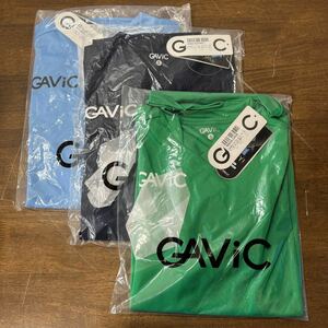 GAViC（ガビック） サッカー・フットサル ゲームトップ Sサイズ 3枚セット 緑/紺/水色 乾きやすい スポーツ Tシャツ 未使用 (2-3