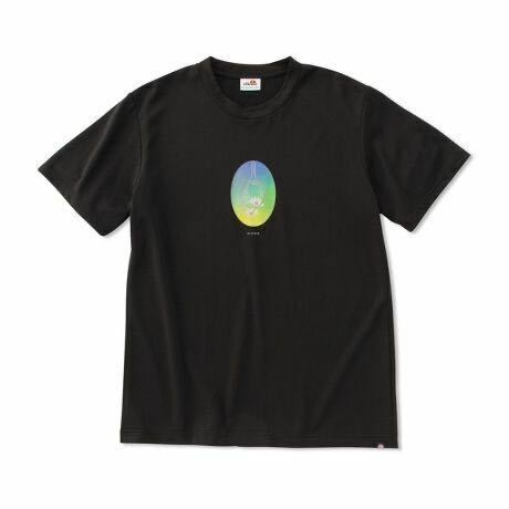 エレッセ　フラワーラケットTシャツ　黒　ユニセックスXL　定価5500円　EH121102　DRY