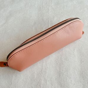 レザーペンケース ペンケース 筆箱 大容量 眼鏡ケース レディース シンプル 可愛い ピンク