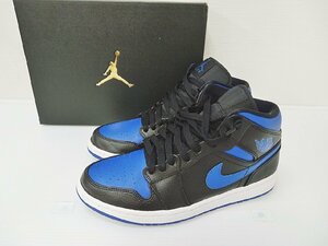 [16A-59-036-1] ◎ NIKE AIR JORDAN 1 MID ナイキ ダークマリーナブルー 554724-068 スニーカー サイズ 26.5cm メンズ 中古 タグ付き